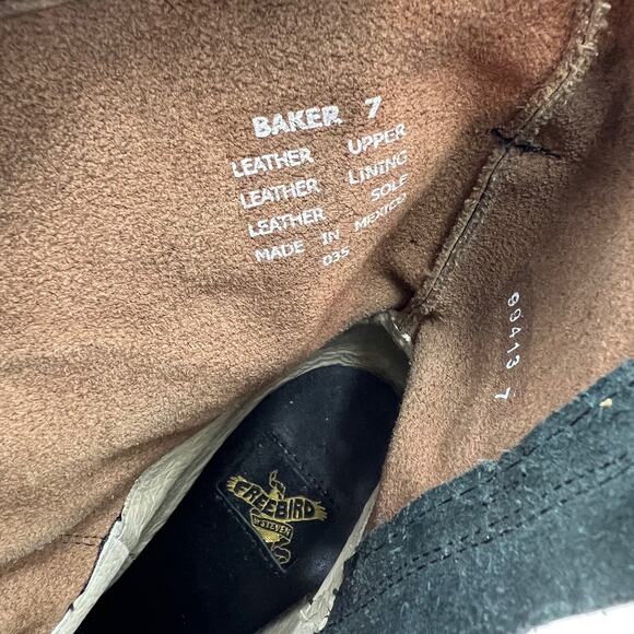 Freebird by Steven Baker Boots Wrap Leather Detail Distressed Brown Western - Picture 4 of 10